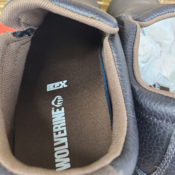 Wolverine Shoes Loafers Slip-On Brown Leather Steel Toe Men's Size 11 - Picture 7 of 12